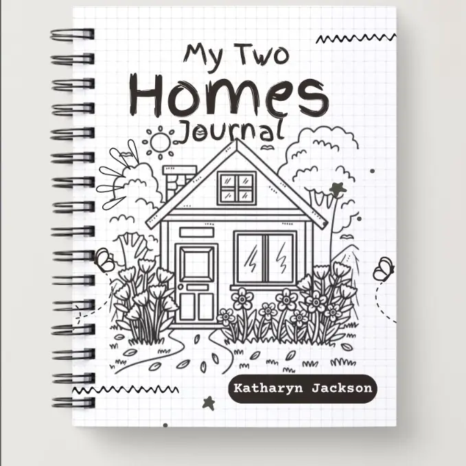 My Two Homes Kids Journal - 12 Monthly Pages for Goals & 52 Weekly Check-ins for Coping with Dual Home Living