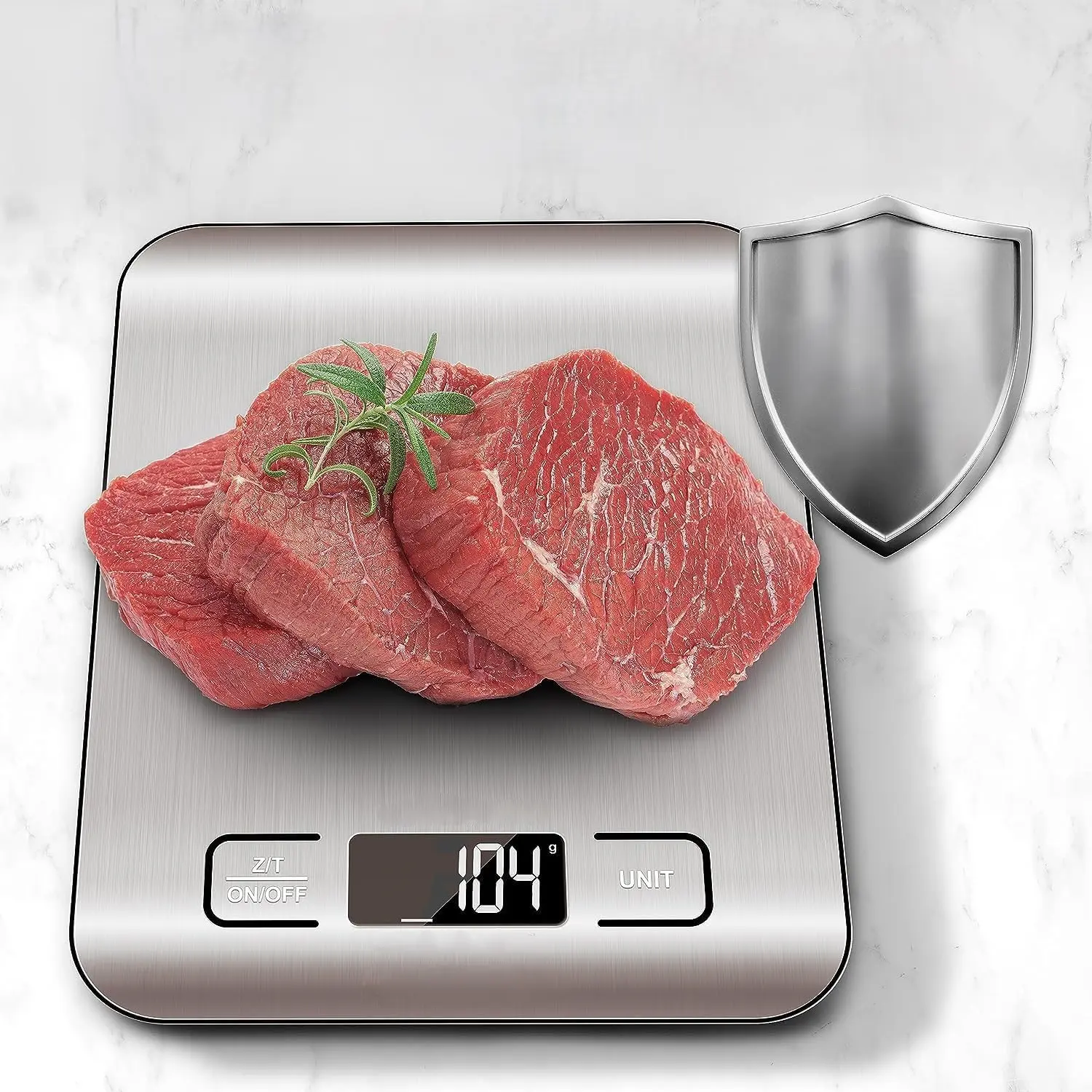 Food Kitchen Scale, Digital Grams and Ounces, 11lb | Tare function, ideal for baking, weight loss, keto, meal prep, packages, liquids and jewelry, 304 Stainless Steel