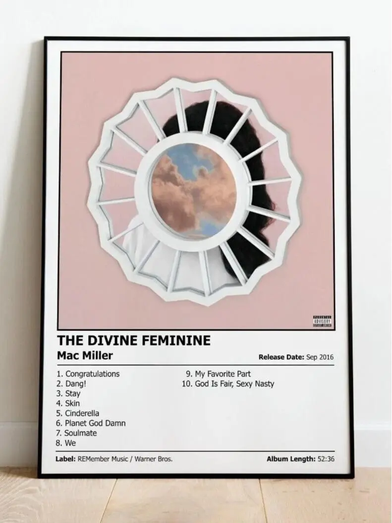 MAC MILLER The Divine Femine Music Album Cover Print Poster Retro Poster, Premium Poster, Home Decor Idea, Room Decoration, Wall Art Decor