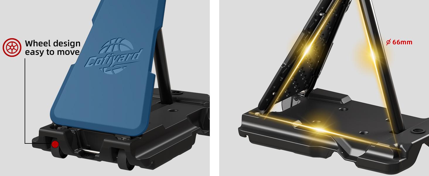 COFIYARD Enhanced version Basketball Hoop Outdoor with 44 Inch Shatterproof Backboard, 5.25-10FT Height Portable Basketball Hoop with Sandbag, Adjustable Basketball Goal System COFIYARD Enhanced version Basketball Hoop Outdoor with 44 Inch Shatterproof Backboard, 5.25-10FT Height Portable Basketball Hoop with Sandbag, Adjustable Basketball Goal System