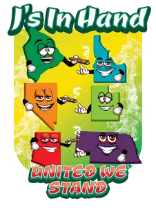 Js in hand united we stand stickers