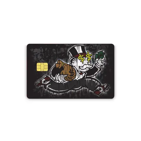Money Bags Credit Card Sticker With Easy Pull Tabs for Transportation Key, Debit, Credit Card Covering Personalizing Bank Card Slim, Waterproof Vinyl Skins