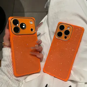 Highly attractive glittery square full-cover case suitable for iP17promax, iP16pro/15/14/13, premium anti-drop protective cover