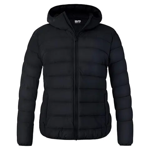 [Restocked] Wantdo 2026 NEW Women's Plus Size Lightweight Puff Style Solid Color Down Jacket - Packable Hooded Long-Sleeve Quilted Winter Coat, Casual Womenswear Gift Idea, Soho Chic, Solid Color Women's Down Jacket, Lightweight Women's Down Jacket