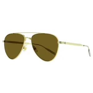 Montblanc Classic Pilot Sunglasses MB0235S 003 Gold 57mm