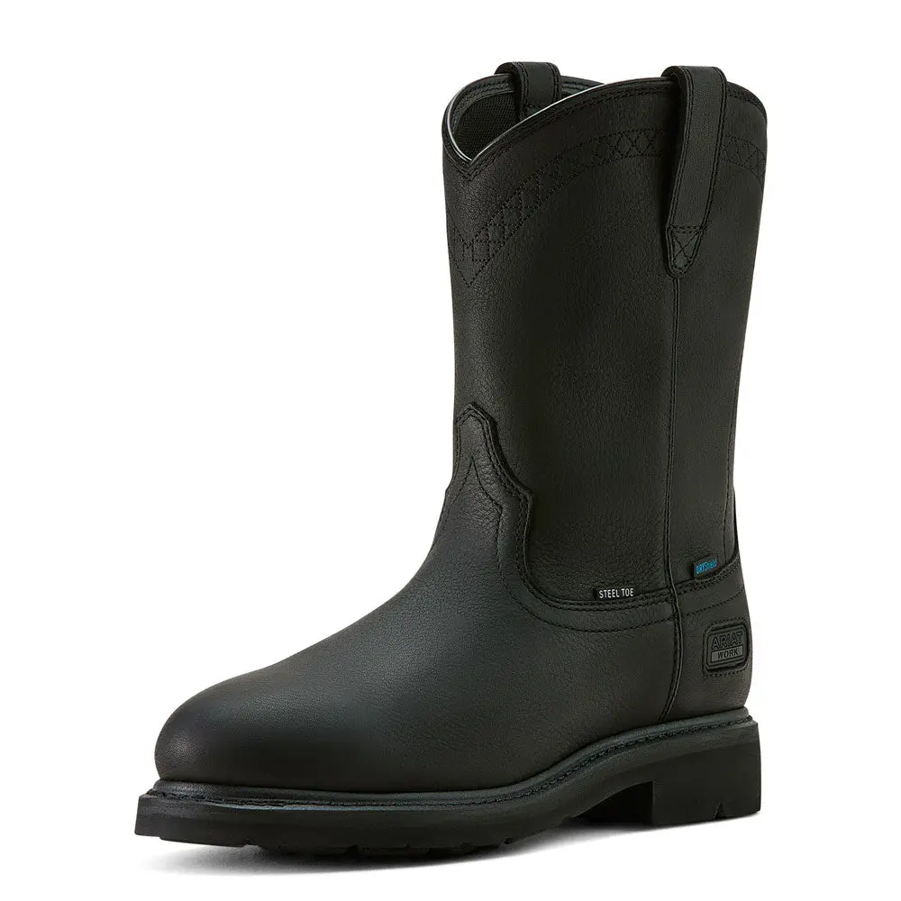 10063833 Ariat Men's Sierra Waterproof Steel Toe Work Boot - Black