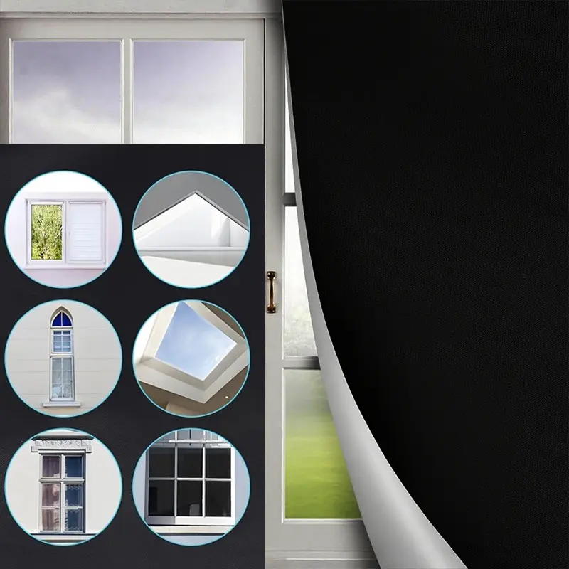 Portable Blackout Curtain, Travel Privacy Blind, Silver Color Insulation Cover, Easy Install & Remove, Suitable for Kids Room, Bedroom, Dormitory