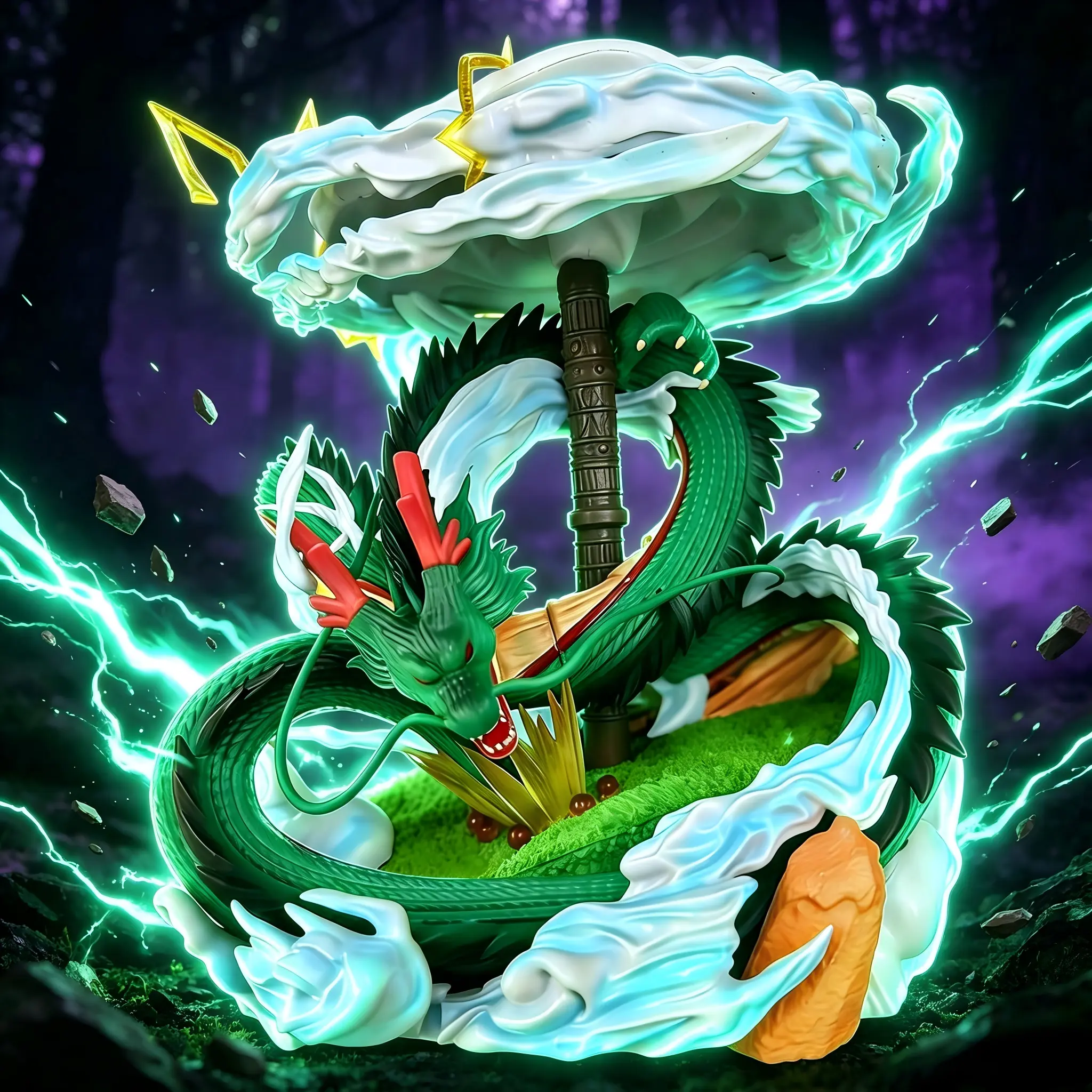 DBZ Anime Shenron Dragon Statue Figure, Karin Tower Scene Collectible Model, Cool Room Bedroom Decor Ornament, Surprise Gift for Boyfriend Kids Fans, Christmas Halloween Holiday Present for Friends & Colleagues