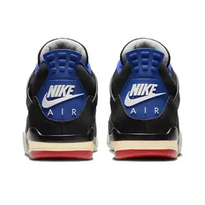 Black, Red & Royal Blue High-Top Sneakers | Suede Leather & Mesh Upper with Air Cushion Sole | Retro Basketball & Streetwear Shoes