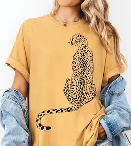 Comfort Colors Leopard T-shirt, Large Graphic Printed Leopard Image Shirt, Trendy T-Shirts, Shirt For Men & Women