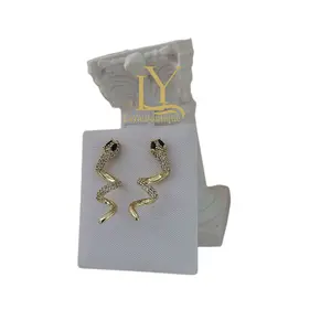 LaYaiBoutique #1030 Snake Style Earrings 14k Gold Laminated HIGH QUALITY.
