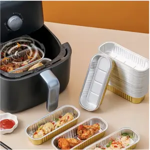 Golden Baking Tin Foil Boxes with Lid 25 Sets Thickened Reinforced Material Rectangular Cake Molds Cheese Durian Packaging Aluminum Foil Containers Kitchen Gadgets Baking Supplies