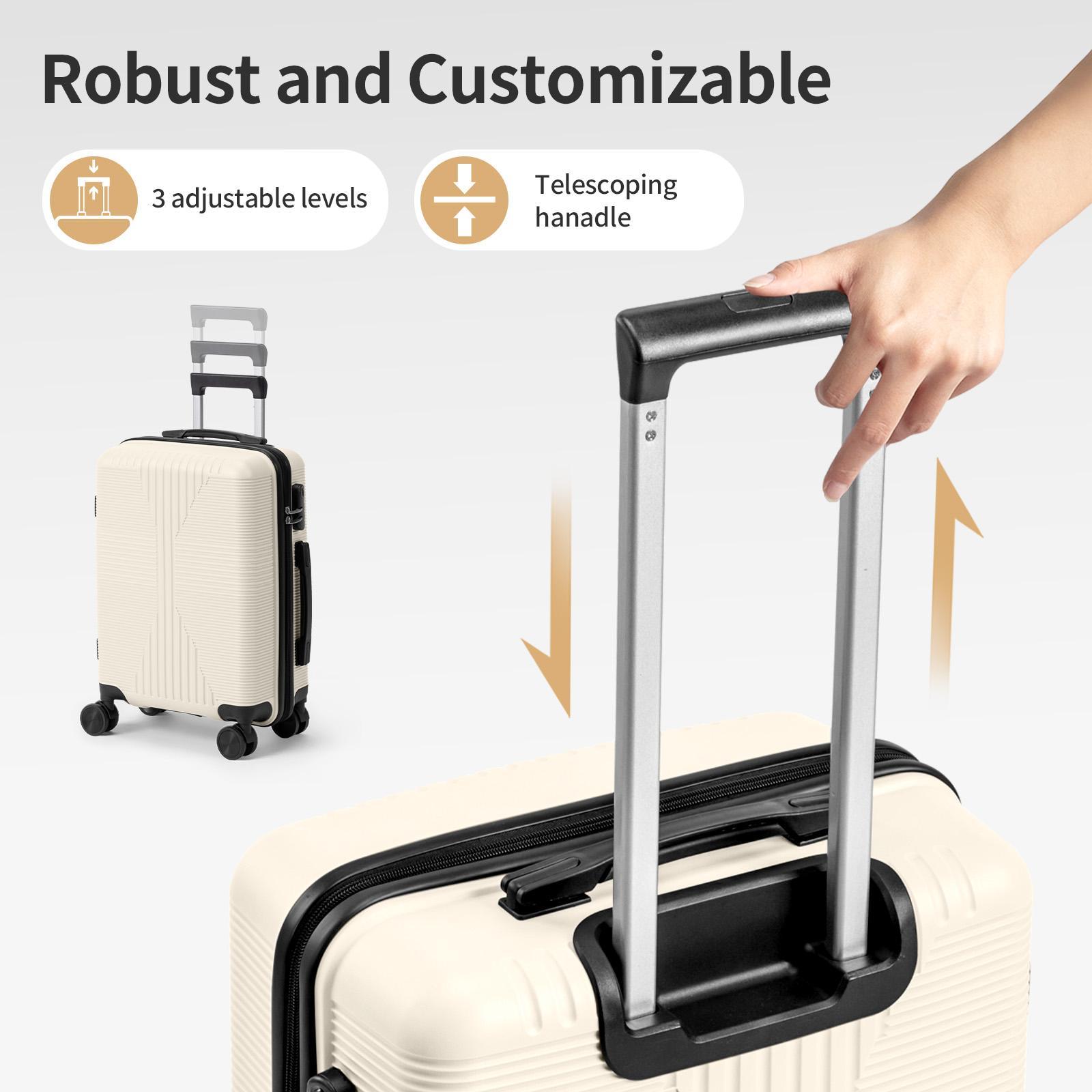 【Summervibes】Ubesgoo Luggage Sets 4Piece, Luggage Suitcase Spinner Hardshell Lightweight TSA Lock,Lightweight Durable Carry on Luggage for Business Travel (16in20in24in28in)