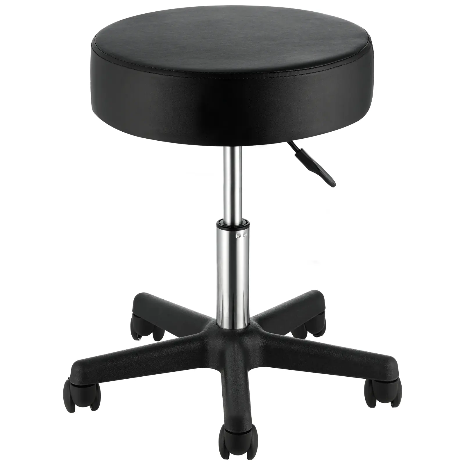 【summerfinds】VEVOR Rolling Stools with Wheels, 400 LBS Weight Capacity Adjustable Height Stool with Ultra-Thick Seat Cushion, Swivel Stools Chair for Salon, Bar, Home, Office, Tatoo, Medical, Massage, Black