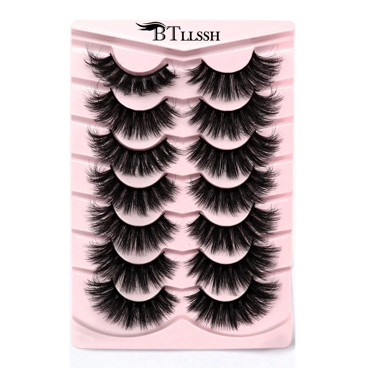 Fluffy False Eyelashes, Wispy Volumized Faux Cluster Lashes, Natural Curl Eye Makeup Strip Lashes, Eyelash Extensions