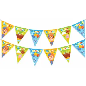 Blippi Birthday Banner Pennant - Blippi Party Supplies