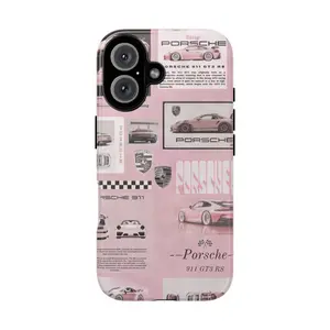 pink porche GT3 911 phone case, collage tough phone case, gift for her