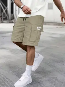 Men's Plus Size Solid Color Drawstring Lightweight Breathable Shorts, Multi-Pocket Sporty Loose-Fit Pants, Comfortable Fabric, 1xl-5xl, Outdoor Activities