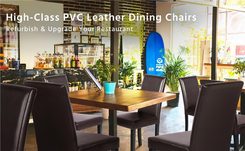 Yaheetech 4PCS Dining Room Chairs High Back Padded Rubberwood Legs Kitchen Chairs for Home Restaurants Yaheetech 4PCS Dining Room Chairs High Back Padded Rubberwood Legs Kitchen Chairs for Home Restaurants
