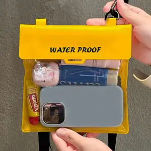 New large-capacity cross-body waterproof phone bag for swimming, touch-screen compatible, suitable for diving and rafting, water-resistant phone Punch with Touch Screen Access