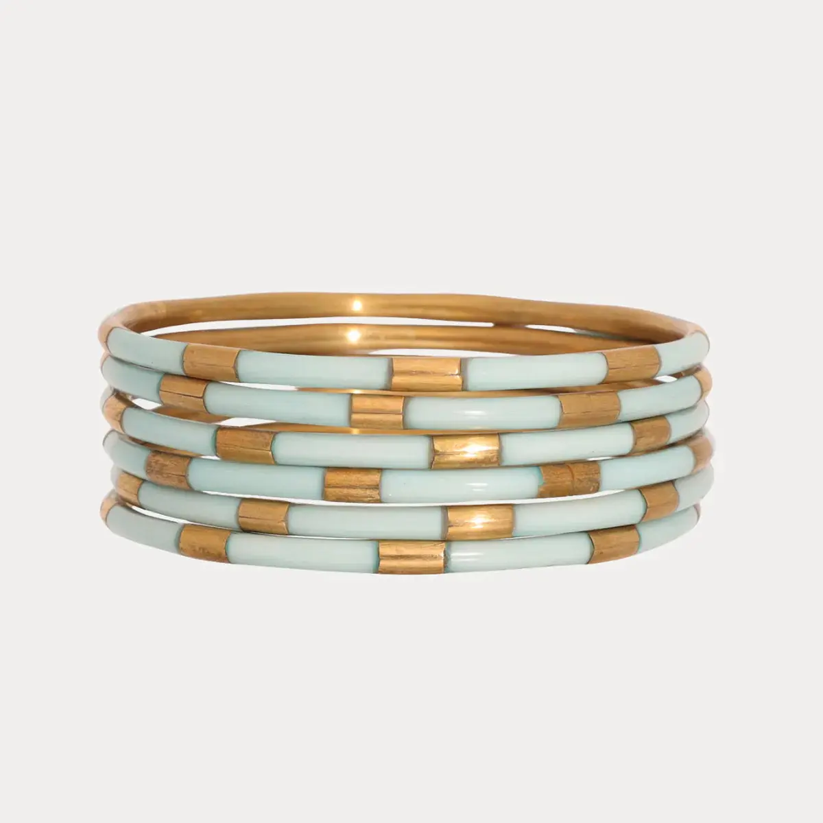 Budha Girl Mint Veda Bangle ( Set of 6 )