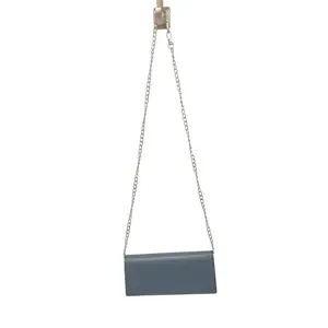 Pre-owned Celine Leather Wallet Large Flap with unbranded chain