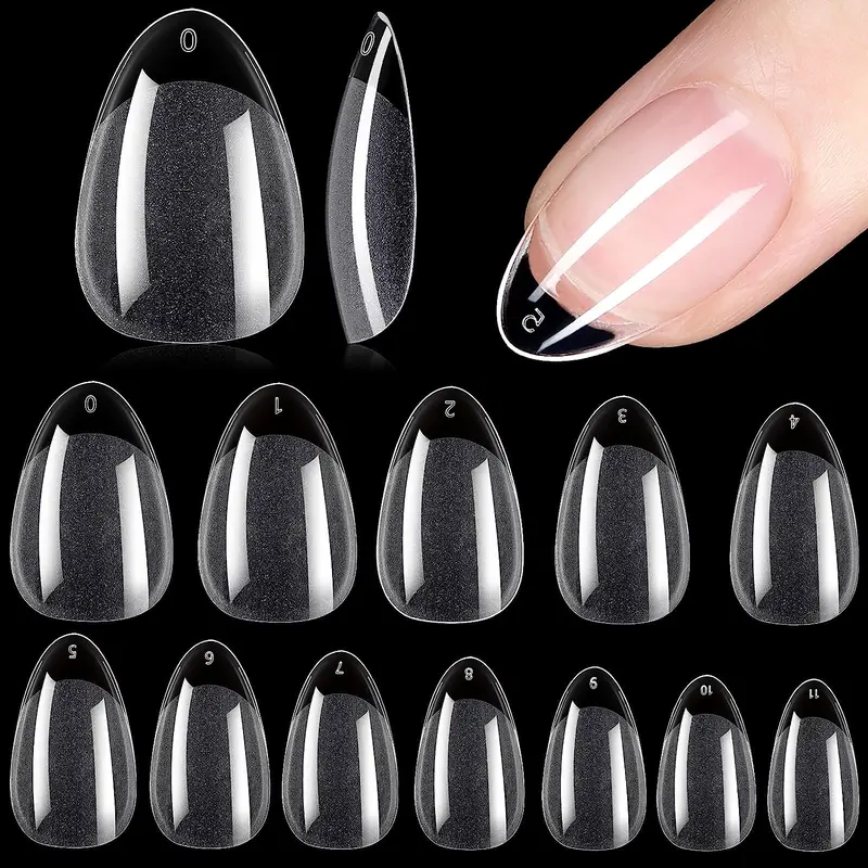 Extra Short Clear Nail Tips, 240pcs/set Half Matte Pre-Buff Fake Acrylic Nails, Stylish Acrylic Nails, Soft Gel Nail Tips, Christmas Gift, Acrylic Press Nails, Nail Extensions, DIY Friendly Nail Kit Acrylic Set, Nail Art Supplies
