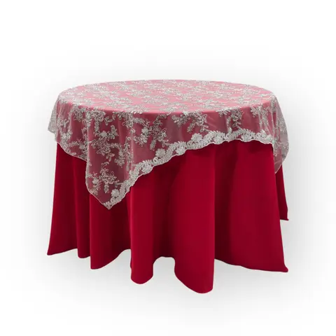 Elegant Damask Lace Overlay with Sequins for Events & Party's Soft Sheer Fabric Embroidery Apparel Craft Project" Multiple Sizes