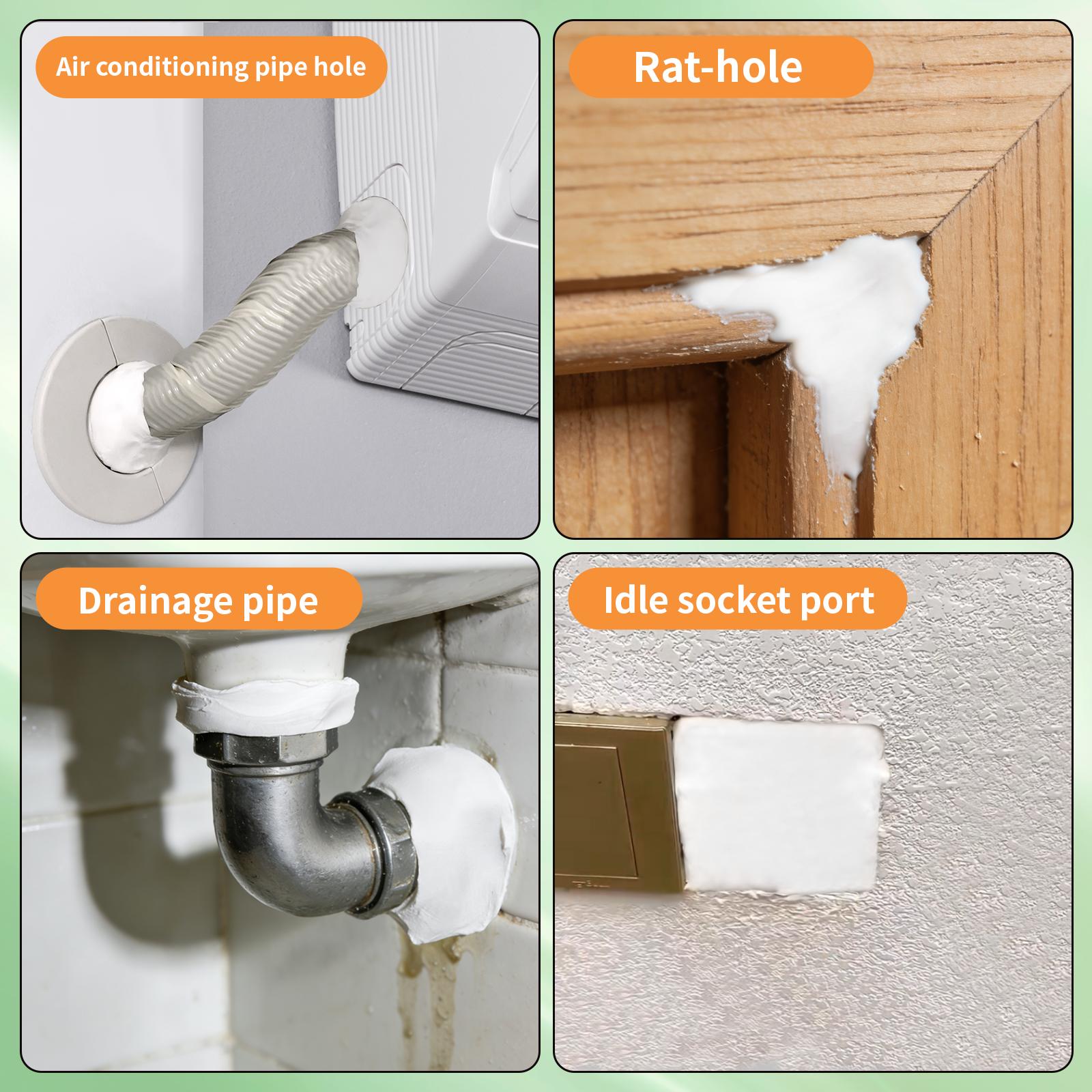10Pcs Professional Sealant Clay - Waterproof & Anti-Insect Wall Hole Filler Mud, Sticky Pipe Repair Putty for Air Conditioning Holes & Wall Cracks, Non-Toxic Quick Drying Mastic for Home Repair 10Pcs Professional Sealant Clay - Waterproof & Anti-Insect Wall Hole Filler Mud, Sticky Pipe Repair Putty for Air Conditioning Holes & Wall Cracks, Non-Toxic Quick Drying Mastic for Home Repair