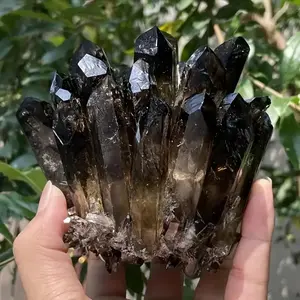 Clear Quartz Cluster, 1 Count Natural Crystal Cluster Ornament, Intuitively Chosen Crystals, Meditation Decor for Living Room, Bedroom, Office, Home Decor Energy Generator