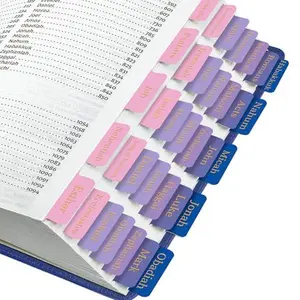 Bible Tabs, Laminated Bible Tabs for Women & Men, 75 Tabs, Bible Tabs for Study Bible, Large Print Easy to Read and Apply Tabs for All Ages (Gold Foil Violet)