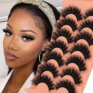 Mink Lashes Full Volume False Eyelashes 18mm Dramatic Faux Mink Eyelashes Natural Look Cat Eye Volume Eye Lashes Multipack by Focipeysa