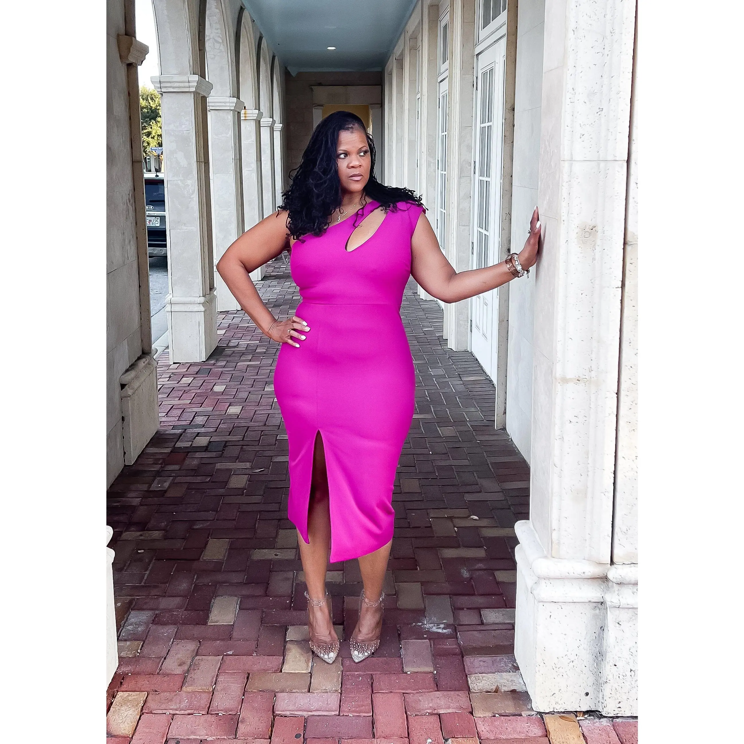 Still A Lady Dress- Magenta (FINAL SALE)
