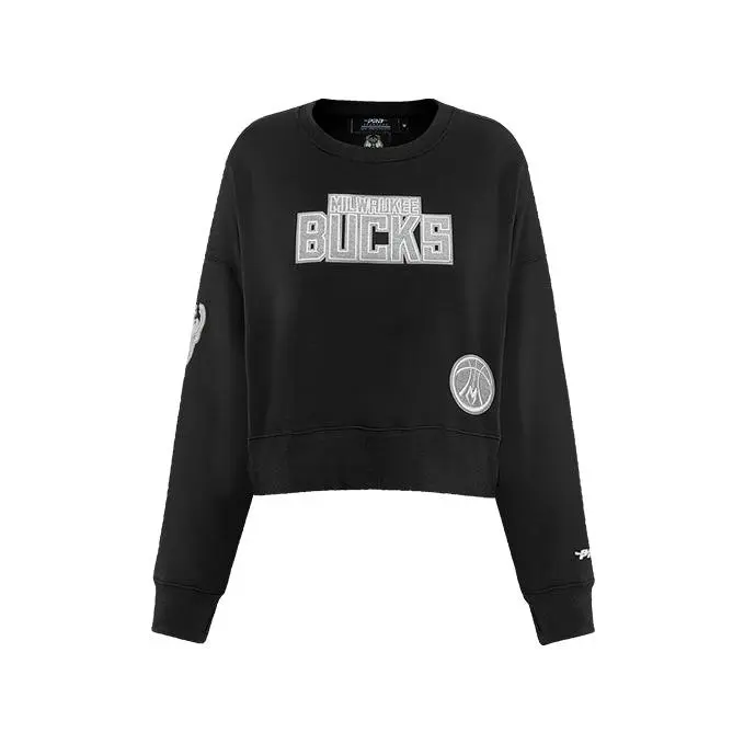 Women's Pro Standard Reverse Terry Milwaukee Bucks Crewneck Sweatshirt