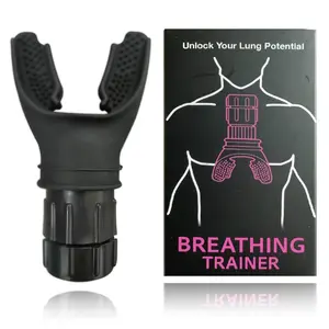 Breathing Muscle  with  Detachable for Easy Cleaning - Black other sport  equipment    enhanced strength    Adjustable Breath    Resistance Breathing Device BreathMax Agility  Equipment   exerciser daily  lung