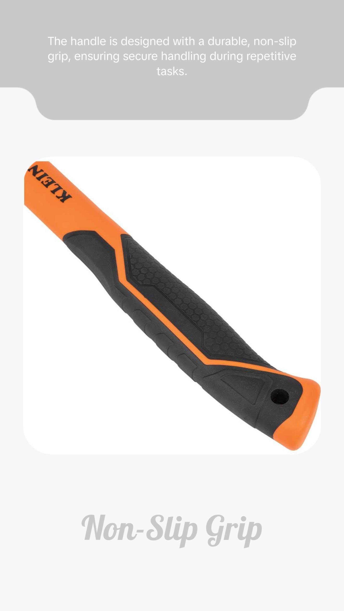 Klein Tools H80718 Straight-Claw Hammer, 18-Ounce, 15-Inch