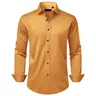Alimens&Gentle Men's Dress Shirt Long Sleeve Stretch Wrinkle Free Soft Touch Subtle Shine Button Down Shirt for Wedding Formal Business Casual
