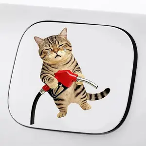Funny Cat Car Fuel Tank Cover Sticker, Cute Crying Kitten Gas Cap Decal, Waterproof Car Truck Suv Vehicle Decoration, Cat Car Sticker, Sticker For Cars, Car Decals, Cute Car Accessories