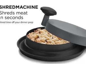 TM Commerce LLC Durable Traditional Smooth Chicken Shredder Tool - Home Cooking Meat Preparation Gadget, Non-Skid Base, Leak-Proof Rustproof Meat Claws Alternative, Effortless Shredding for Boiling Chicken/Beef, 10.5x10.5x3.5 in, 15.2 oz Kitchen Utensil