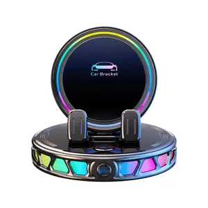 New Car Electric Phone Holder with Ambient Light, Vacuum Suction Mount, Navigation Stand for Vehicle