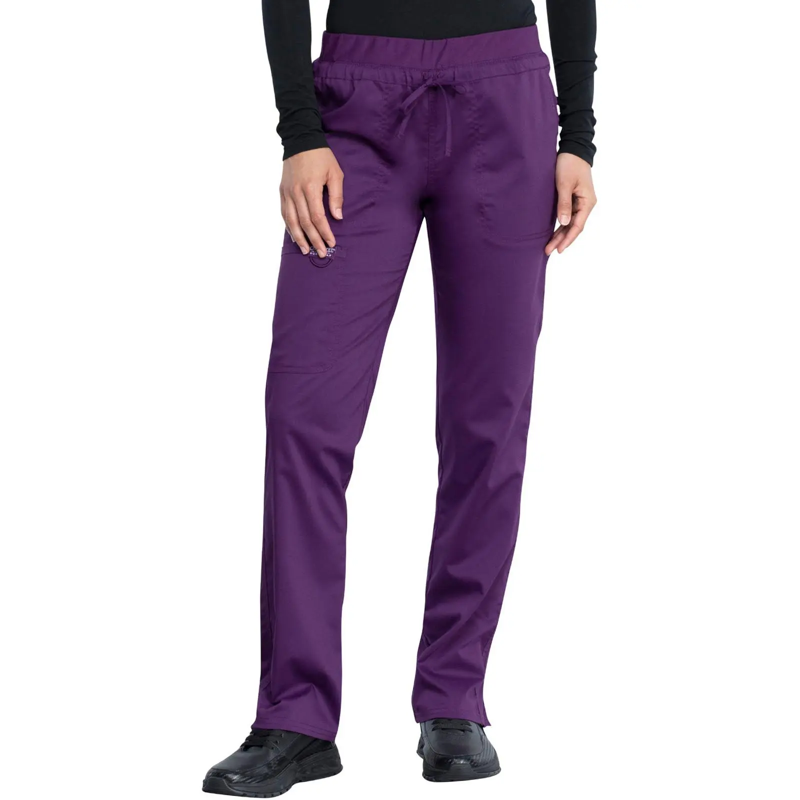Cherokee Workwear Revolution Tall Mid Rise Tapered Leg Drawstring Scrub Pants