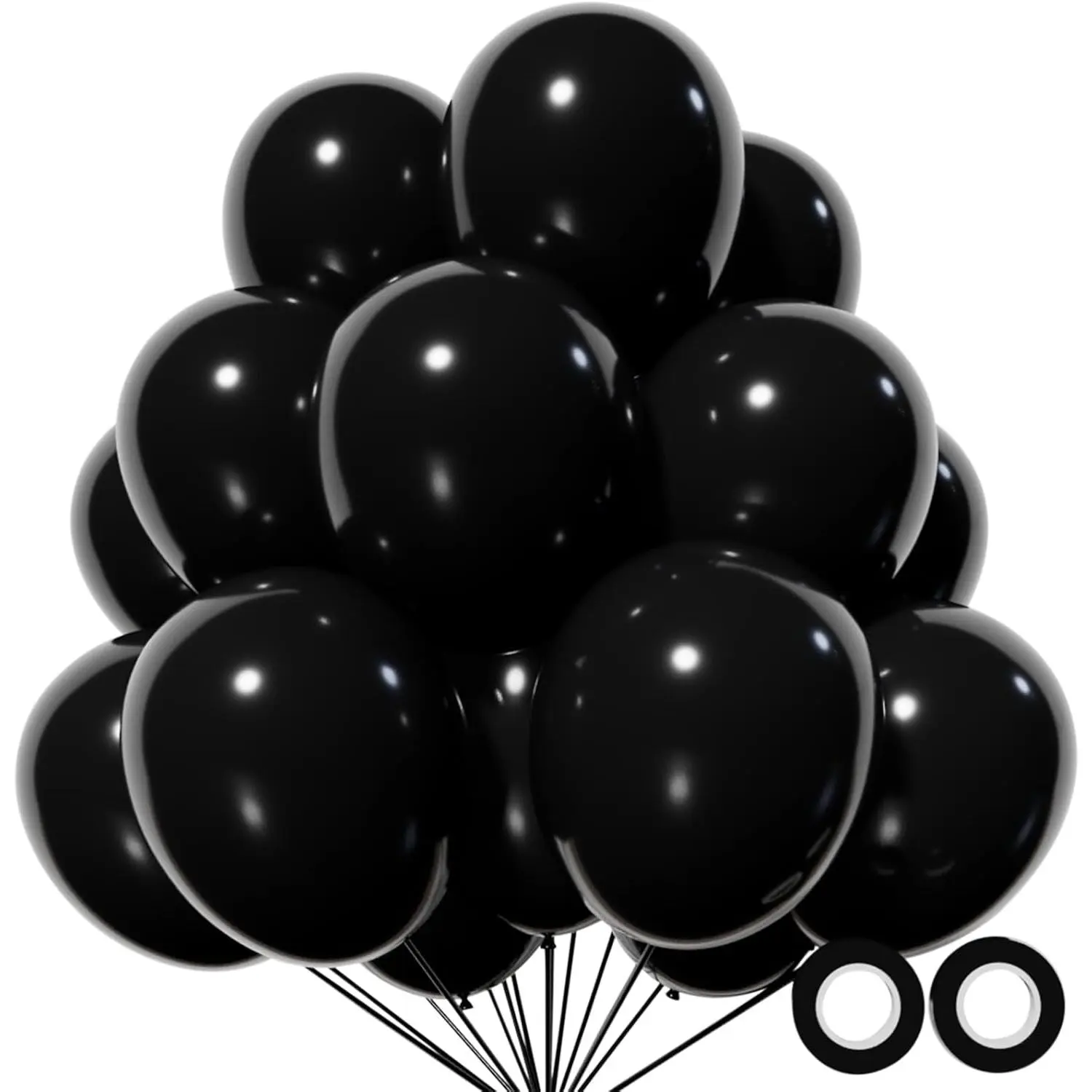 12-in Thickened Latex Balloons Set (110pcs) with 2 Ribbons - Balloon Arch Backdrop Decoration for Birthday, Wedding Home & Festive Party Supplies