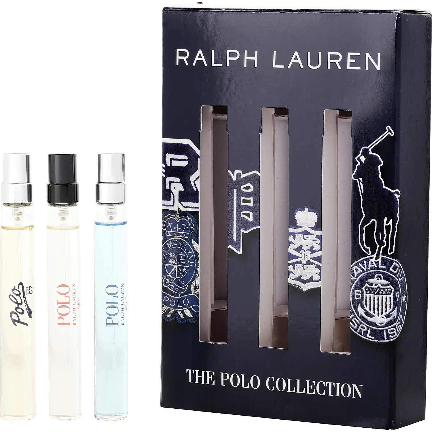 Ralph Lauren Variety Set-3 Piece The Polo Collection With Polo 67 & Polo Blue & Polo Red And All Are Edt Spray 0.3 Oz Minis For Men Ralph Lauren Variety Set-3 Piece The Polo Collection With Polo 67 & Polo Blue & Polo Red And All Are Edt Spray 0.3 Oz Minis For Men