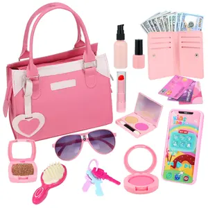 Play Purse for Little Girls, Pretend Princess Play Girls Toys for 3 4 5 6 7 8 Year Old, Toddler Purse with Accessories, Kids Toy Purse Birthday for Girls Ages 3-5 4-5 6-8 Kids' Makeup