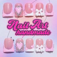 Woolen pink love white bow white French