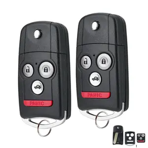 2 Replacement For 2007 2008 2009 2010 2011 2012 2013 2014 Acura TL TSX MDX RDX Remote Flip Car Key Fob Shell Case 4 Button
