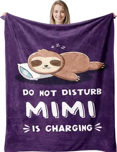 Mimi Gifts for Grandma, Gifts for Mimi, Gifts for Mimi from Grandkids, Mimi Birthday Gifts for Women, Best Mimi Ever Gifts, Mimi is Charging Sloth Blanket, Super Soft Blankets for Mimi