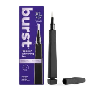 BURST Precision Whitening Pen, 9% HP, 45 Whitening Treatments, Enamel Safe, Vegan, Paraben Free, Delicious Flavor, 1 Count Brush Coconut