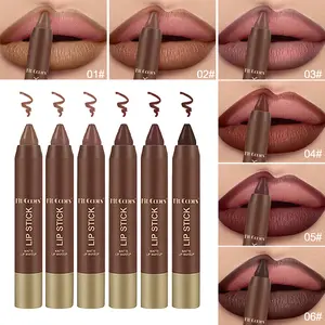 6PCS Lip Liner & Lipstick, 6 Counts/set Waterproof Matte Lip Pencil, Easy To Wear Lip Contouring Pen, Cosmetic, Makeup, Matte Lipliner,, Long Lasting Makeup