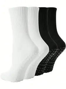 Women's Yoga Socks, Professional Pilates Socks, Indoor Fitness Socks, Non-Slip Silicone Bottom Floor Socks, Adult Dance Sports Socks